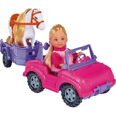 Simba Evička s džípem a přívěsem pro koně vč. příslušenství