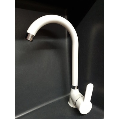 Fildişi Батерия за кухненска мивка Кан, стоящ в бяло, сиво и беж