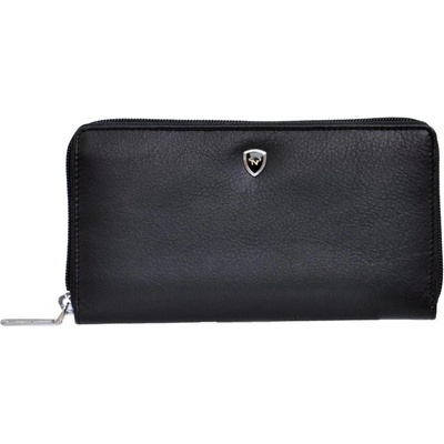 New bags leather Dámská kožená dlouhá peněženka 72658 černá