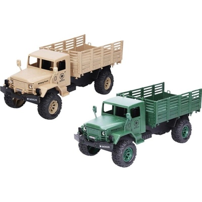 Wiky Auto vojenské nákladné plast 27cm na zotrvačník 2 farby v blistri 14x32x13cm