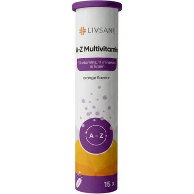 Livsane A-Z Multivitamín 15 šumivých tabliet