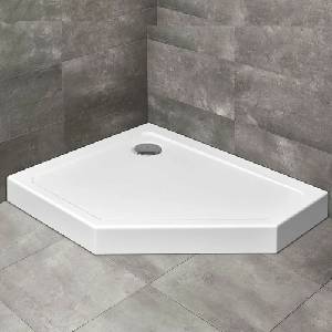 Radaway Петоъгълно душ корито Radaway Doros PT E Compact 100x90 см бяло акрилно ляво (SDRPTP1090-05L)