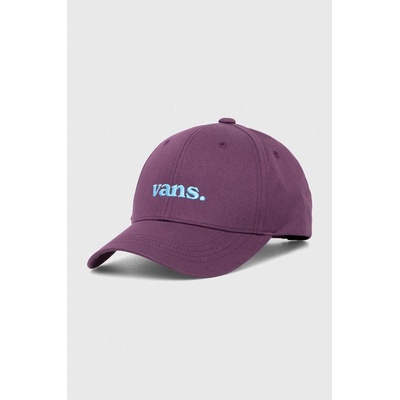 Vans Памучна шапка с козирка Vans в лилаво с апликация (VN0008P6CHJ1)