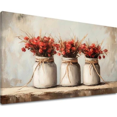 Obraz rustikálna krása v porceláne | dokončené rukou umelca - 60x90 cm