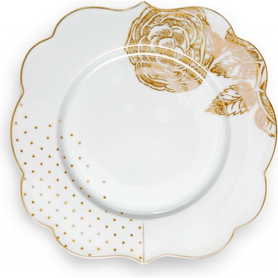 Pip Studio Royal White dezertní talířek 17 cm bílý
