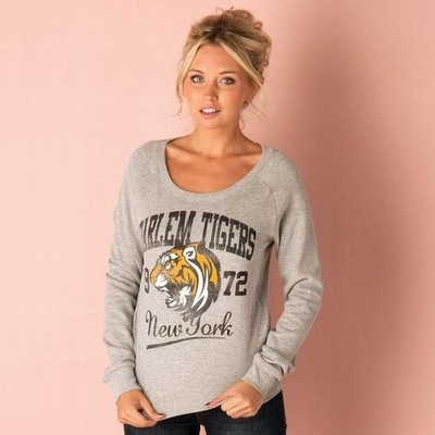 Brave Soul mikina Womens Harlem Tigers Sweat 28663 Grey Marl