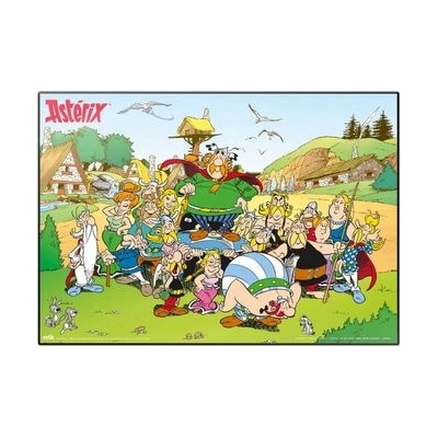 CurePink Podložka na psací stůl Asterix a Obelix Group 49,5 cm x 34,5 cm TSEH532