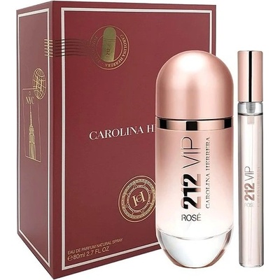 Carolina Herrera 212 Vip Rose подаръчен комплект за жени Размер EDP 80 ml + EDP 10 ml