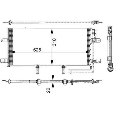 Kondenzátor, klimatizace MAHLE AC 332 000S (AC332000S)