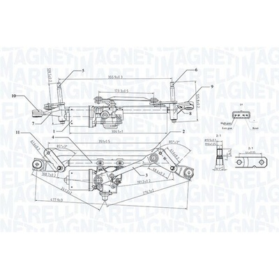 Systém čištění skel MAGNETI MARELLI 064351736010