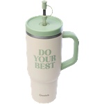 Qwetch Travel cup isotherme inox - Level up - 900ml - Sand