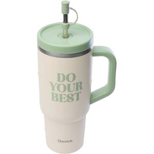 Qwetch Travel cup isotherme inox - Level up - 900ml - Sand