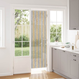 vidaXL Мрежа против насекоми Шенил Сив и бежов 56 x 200 cm 100% ПП (42034462)