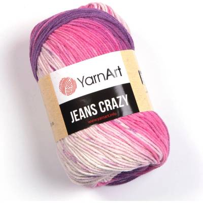 Yarn Art Jeans Crazy 8206 růžová a fialová