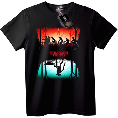 NOONEBRAND Тениска Stranger Things Гора - 6XL, White