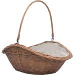 vidaXL 286988 Firewood Basket with Handle 60x44x55 cm Natural Willow (286988)