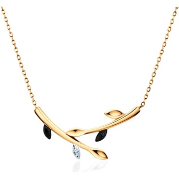 SAVICKI Колие Savicki: двуцветно злато, черни диаманти, диаманти