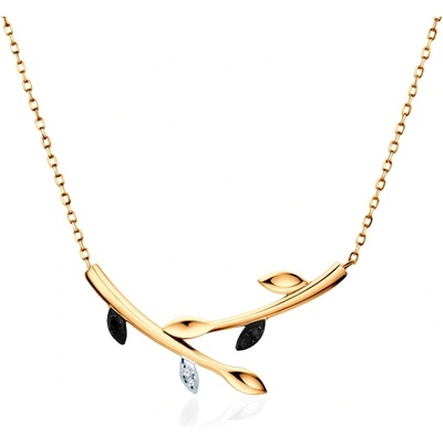 SAVICKI Колие Savicki: двуцветно злато, черни диаманти, диаманти