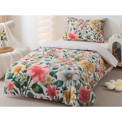 Xpose bavlna Renforcé obliečky KVETINOVÝ ZÁHON ružové 140x200 70x90