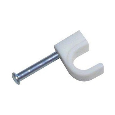 příchytka kabel.kruh.10mm BÍ (25ks) blistr 1137