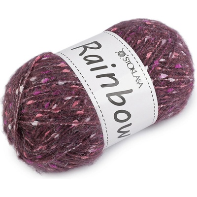 Pletací příze mohérová Rainbow 100 g Varianta: 18 (11-6) fialová tmavá, Balení: 1 ks 57865/147365/274406