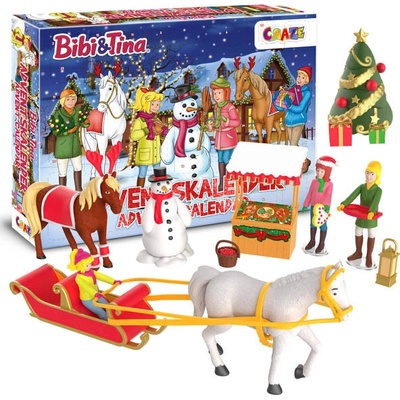 CRAZE Adventní kalendář Bibi & Tina – Vánoční překvapení s figurkami