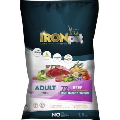 IRONpet Dog Mini Adult Beef Hovězí 1,5 kg