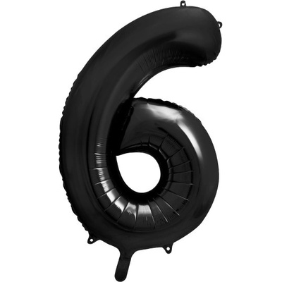 PARTYDECO Foliová číslice-6 černá 86 cm 553776