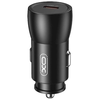XO Зарядно за телефон за кола, CC57 PD 25W 1xUSB-C, черно - XO