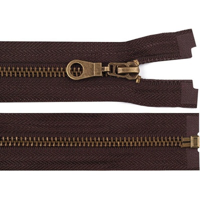 Staromosazný zip No 5 délka 85 cm bundový Varianta: 304 hnědá čokoládová, Balení: 1 ks