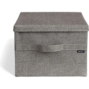 Bigso Сива текстилна кутия за съхранение с капак 36x46x25 cm Soft Storage Large - Bigso (6960S0701-99)