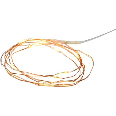 ACA Lighting LED dekoračná medená girlanda teplá biela farba 2xCR2032 120 cm IP20