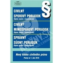 Civilný sporový poriadok Civilný mimosporový poriadok Správny súdny poriadok