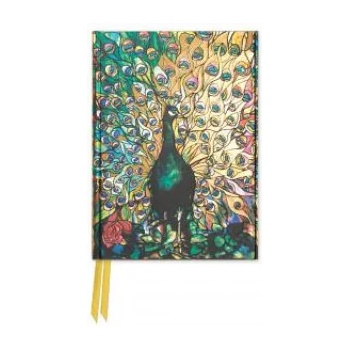 Flame Tree Publishing Tiffany: Displaying Peacock (Foiled Pocket Journal) | Flame Tree