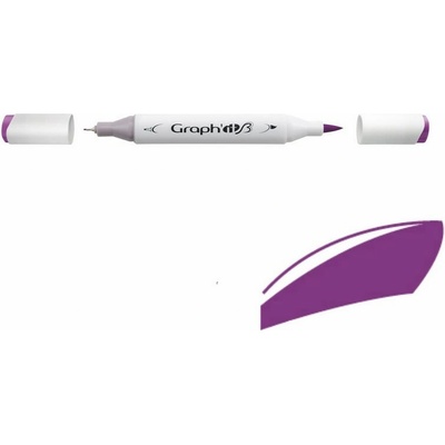 Lihová fixa GRAPH'IT oboustranná Brush & Fine, Bougainvillea