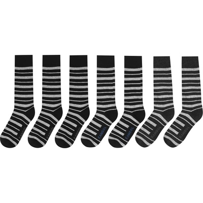 Kangol Мъжки чорапи Kangol Formal 7 Pack Socks Mens - Bk Ch Nv Stripe