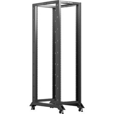 Lanberg Комуникационен шкаф Lanberg OR01-6042-B, 19", 42U, 211.8 x 10 x 60 cm, товароносимост до 600кг, черен (OR01-6042-B)