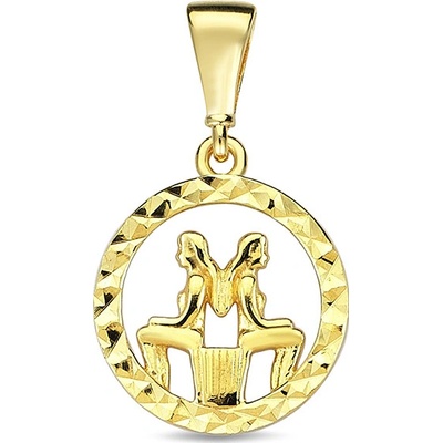 Lillian Vassago Zlatý přívěsek znamení Blíženci LLV98 GP046