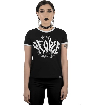 KILLSTAR Дамска тениска KILLSTAR - Anti People Ringer Top - KSRA002253