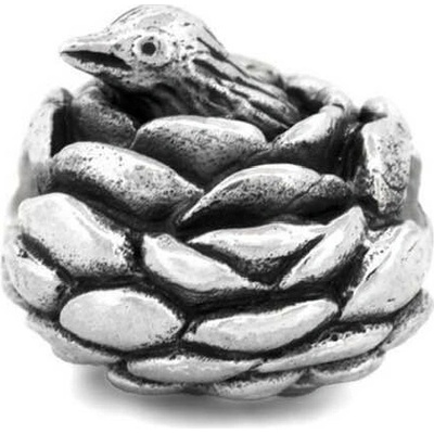 Korálek Ptáček v Pivoňce - Black Raven Beads Ag 925/1000, 5 g