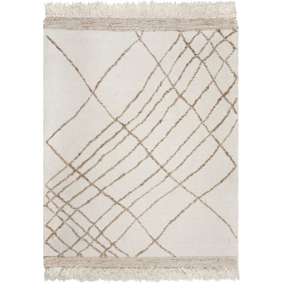 Flair Rugs Кремав ръчно изработен килим със смес от вълна 200x300 cm Astera Linear - Flair Rugs (503119377756)