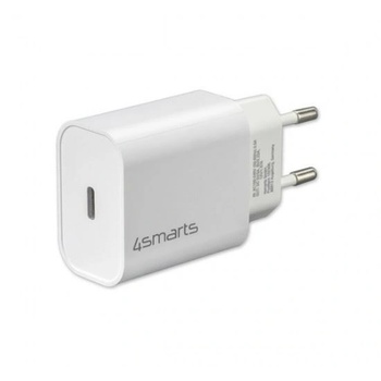 4smarts мрежов адаптер за бързо зареждане 20W, Type-C QC 3.0, 1.5m Lightning кабел, бял (4S465575 + 4S465591) (4S465575 + 4S465591) (4S465575 + 4S465591)