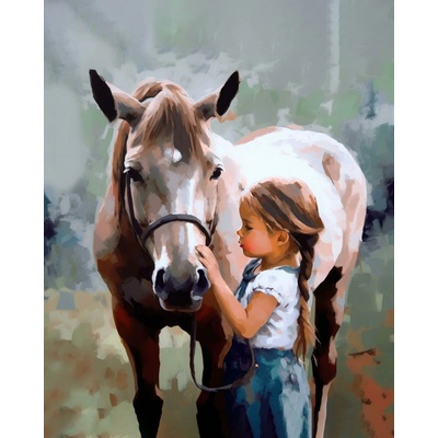ZUTY Obrazy na stenu - Priateľstvo s poníkom Rámovanie: bez rámu a bez vypnutia plátna, Rozmer: 40x50 cm