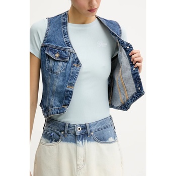 Guess Jeans Дънков елек Guess Jeans в тъмносиньо с едно копче W5GN74 D5M46 (W5GN74.D5M46)