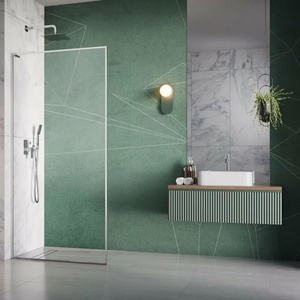 Radaway Параван за душ кабина Radaway Modo F SL II хром-прозрачен 60 см, закалено стъкло 8 мм, ляв (10419064-01-01L)