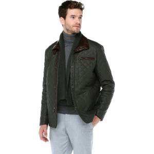 Jacket Club Мъжко яке от естествена кожа e-1202 - Тъмнозелено #318635 (318635_Зелен)