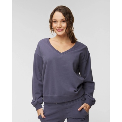 Juvia Fleece V-neck With Puffy Sleeves