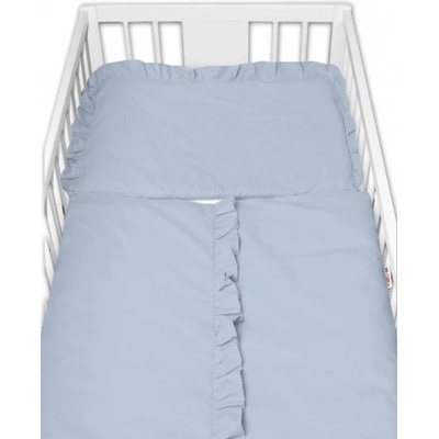Baby Nellys obliečky Soft Volánik jeans 120 x 90 cm
