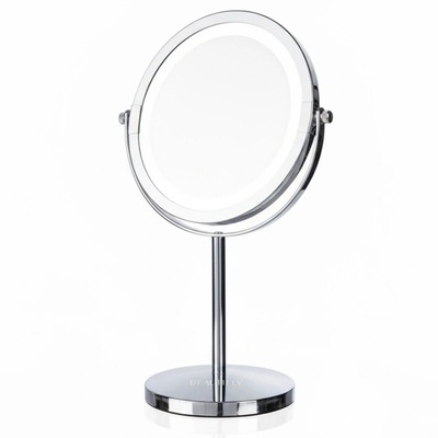 Beautifly Козметично огледало Beautifly Looking Glass Light, 14.5 см, 10х увеличение, USB-C, LED, 360° регулиране, Сребрист (Looking Glass Light)
