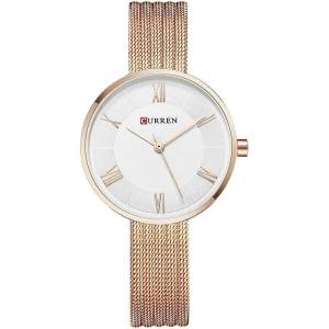 Curren Дамски часовник Curren Quiety, Розово злато / Бял (CURREN-9020-ROSEGOLD-WHITE) Часовници